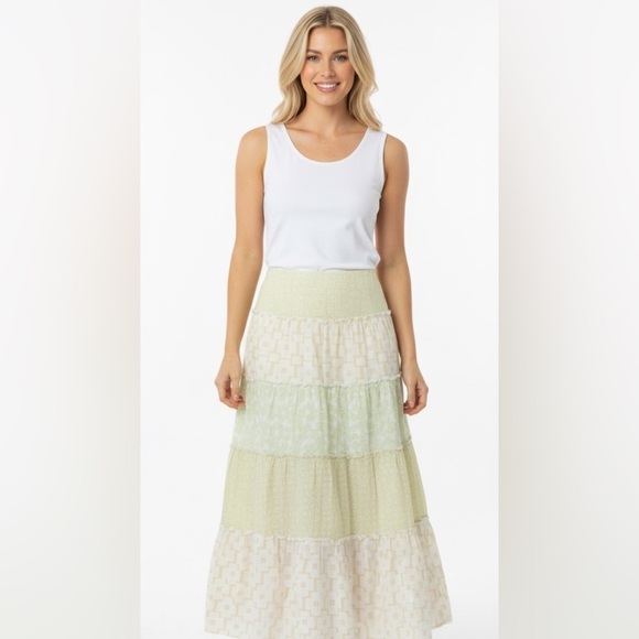 Sigrid Olsen Dresses & Skirts - Sigrid Olsen maxi skirt tiered boho size 8